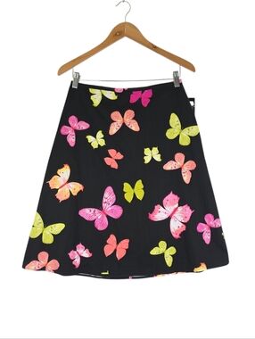 Y2K New With Tag Axcess Skirt Women's Butterfly Print Multicolor Stretch Size 6